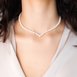 Colier perle naturale si argint cu pietre 45 cm DiAmanti 232-59-G (Argint 925‰ 1,6 g.)